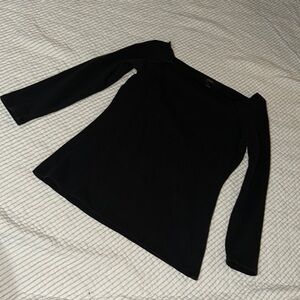 J. Crew Black Square Neck Top